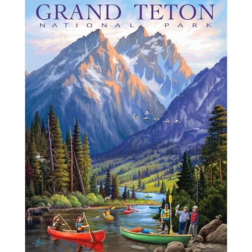 Boardwalk Puzzles Grand Teton National Park 1000 Piece Jigsaw Puzzle for Adults Made in USA