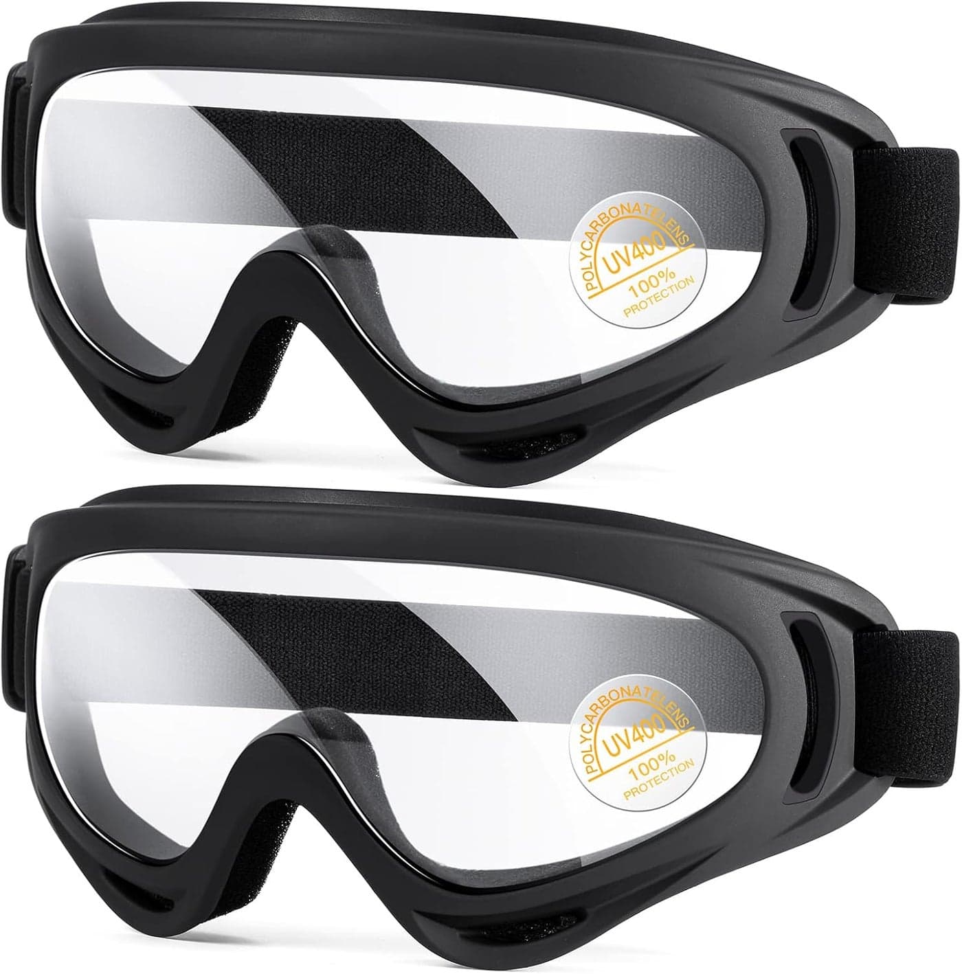 MAMBAOUT Kids Motorcycle Goggles, 2-Pack Dirt Bike Goggles for Child, ATV Off-Road Racing Goggles