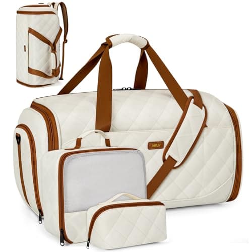 Convertible Garment Bags for Travel - Carry on Garment Duffle Bag with Backpack Straps for Men Women, 4 in 1 Large Travel Duffel Bags with Shoes Compartment Hanging Suit Dress Weekender Bag 3pcs Set