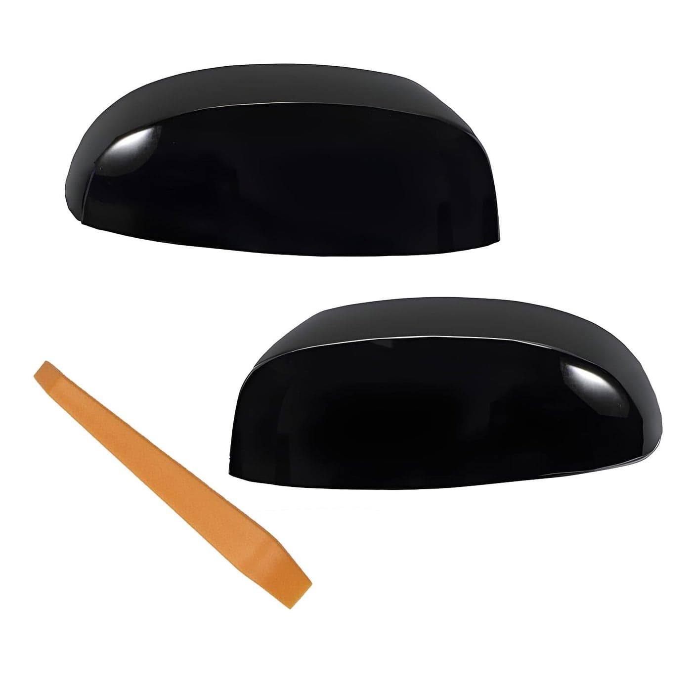 LAUBDGIE Mirror Cover Cap Trim Compatible with 20072013 Chevy Silverado 1500 GMC Sierra 1500 Glossy Black