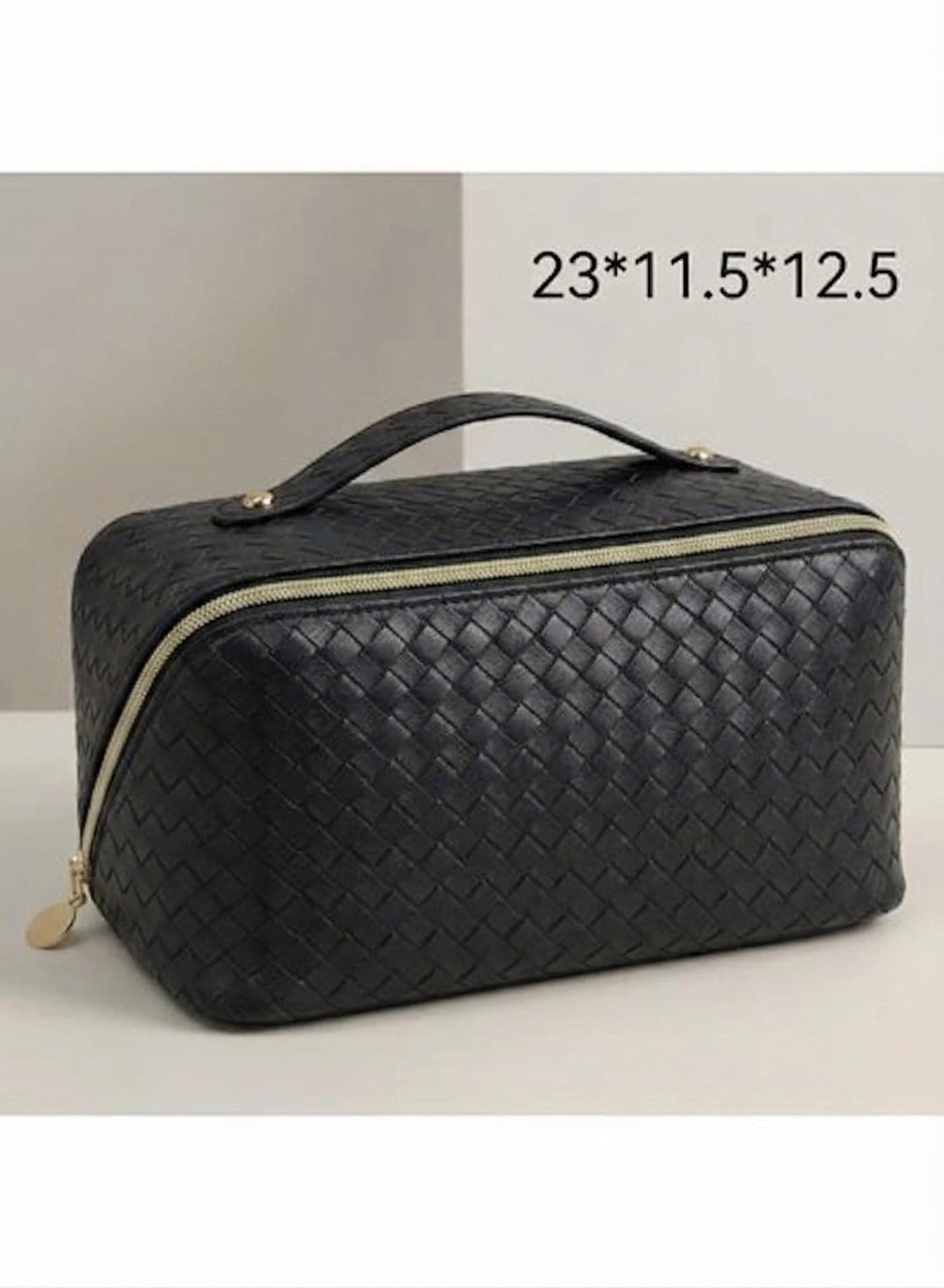 Multi-Function Checkered Makeup Bag