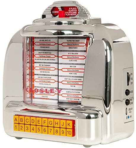 Crosley CR1120A-SI Diner Mini Jukebox Bluetooth Tabletop FM Radio