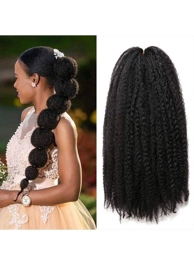 1 Pack 18 Inch Marley Braiding Hair Twists Marley Twist Braids Hair Long Afro Kinky Marley Hair for Butterfly Locs Crochet Hair(1B#)