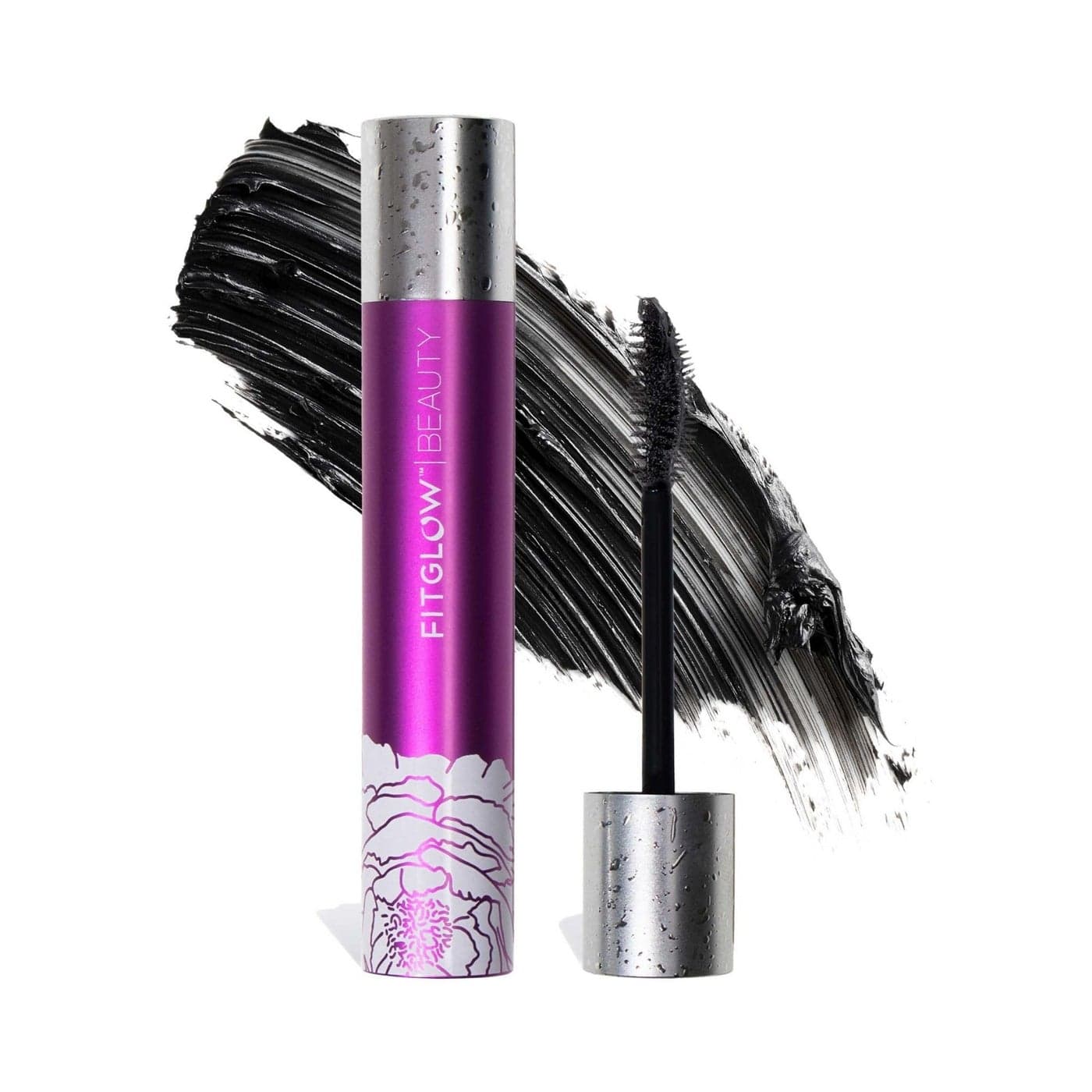 Fitglow Beauty Vegan Good Lash Mascara 2in1 Volumizing Lengthening Conditioning Eyelash Mascara Natural Lash Serum Reduces Shedding Breakage PlantPowered Phyto Superfoods Black 10g