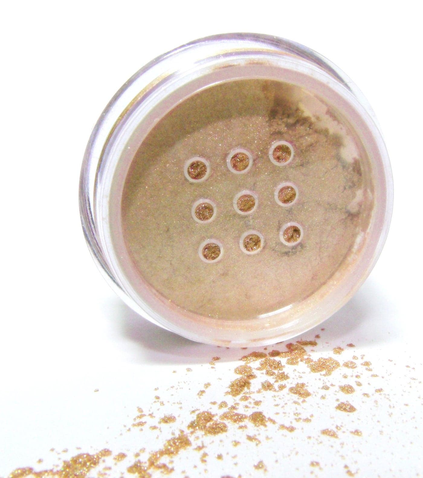 Pure Ziva Sand Beige Nude Naked Gold Goddess Glam Shimmer Loose Eyeshadow Powder Pigment Single Glitter Mineral Dust Jar Pot Talc Paraben Cruelty Free No Animal Testing