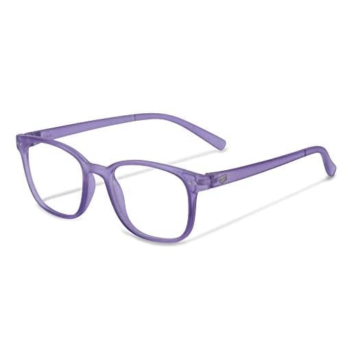 Freddy Clear Lens Full Rim Square Spectacle Frame For Men and Women (Lavender Violet)