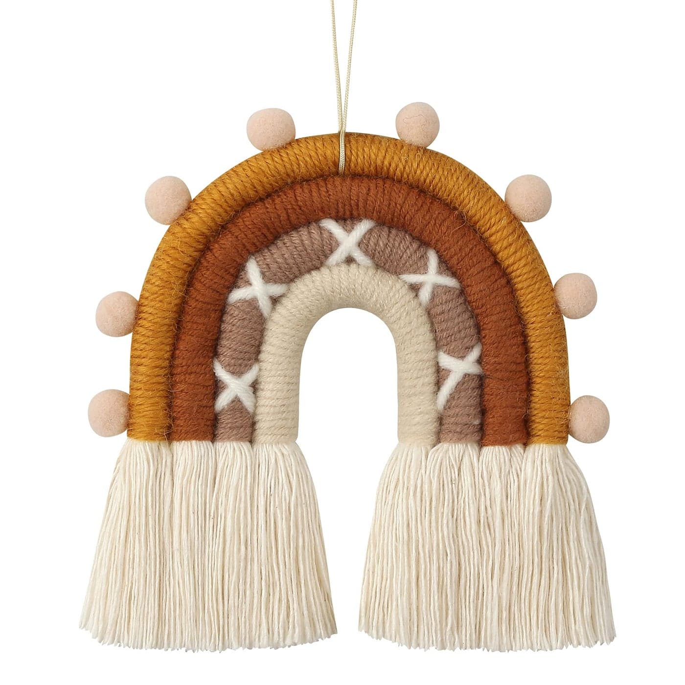 BOHO GARDEN Macrame Boho Rainbow Charm Essential Oil Diffuser for Cars Baby Nursery Childrens Bedroom Home Office Colorful Decorative Hanging Air Freshener Accessories 3x4 Rocky Road