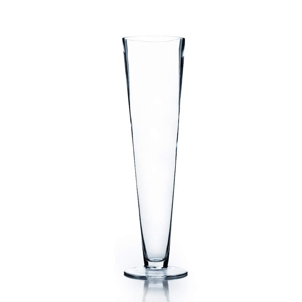 WGV Trumpet Glass Vase Open 4 Height 16 Multiple Sizes Choices Clear Tall Pilsner Floral Planter Container Centerpiece Wedding Event Home Decor 1 Piece VTV0416