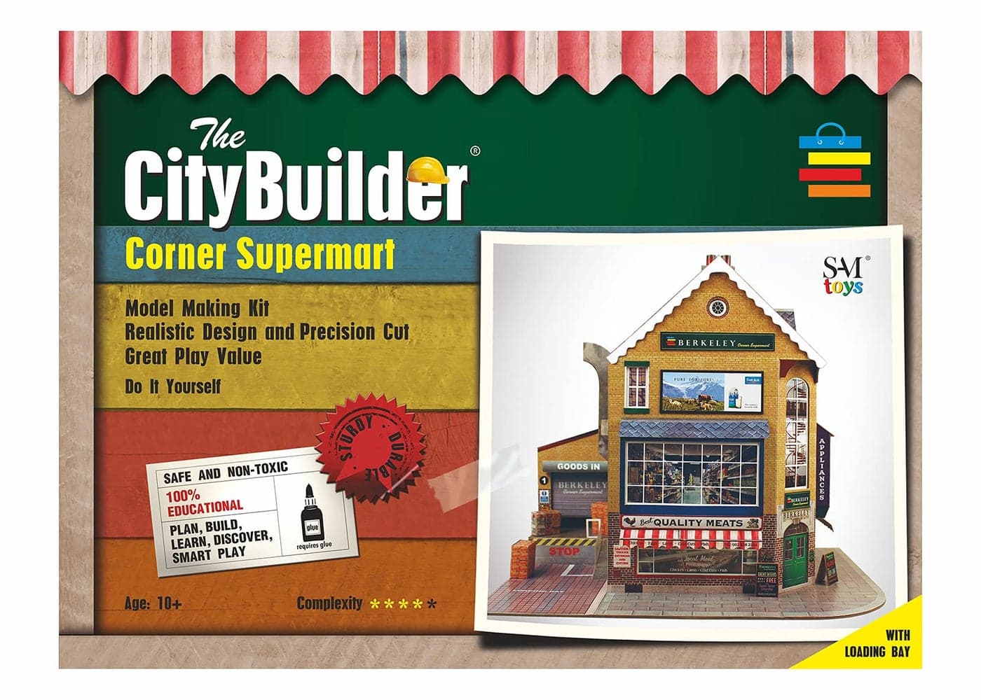 The CityBuilder Cardboard Supermart Model Making Kit, Multicolour