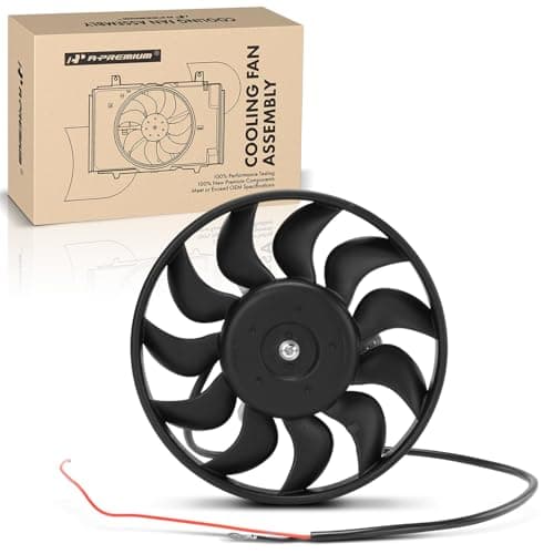 A-Premium Right Engine Radiator Cooling Fan Assembly with Brushless Motor Compatible with Select Audi Models - A6 Quattro 1995-1998, 90 Quattro 1993-1995, 100 Quattro 1992-1994, Cabriolet 1994-1998