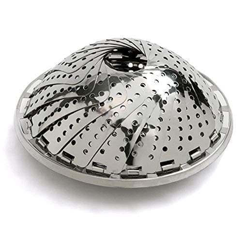 Meetzone Stainless Steel Instant Pot Accessories for Food and Vegetable Premium Expandable Steam Basket to Fit Various Size Pots 1psMedium