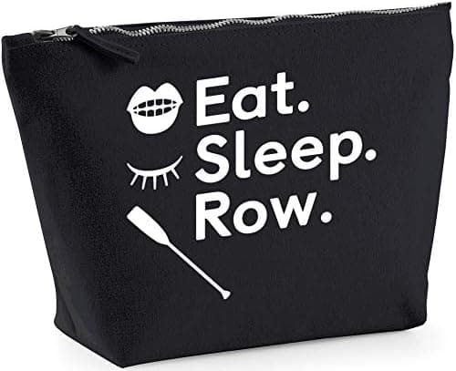 Hippowarehouse Eat Sleep Row printed make up cosmetic wash bag 18x19x9cm