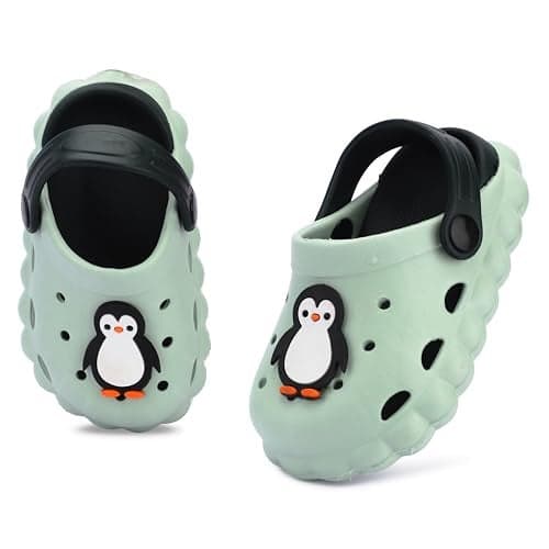 GLJ Little Wonders Kids Clogs, Water Shoes for Baby Girls and Baby Boys, Indoor and Outdoor Baby Clogs, Toddler Sizes (Chocolate, 12 Months)
