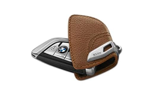 BMW KEY CASE WITH STAINL Brown 82292408818