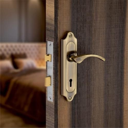 SARDAR Grace Antique finsh 7 Inch Iron Handle Set|2 Keys | 6 Lever Single Turn Lock Set| Handle Set for Door, Bathroom, Bedroom, Living Room|
