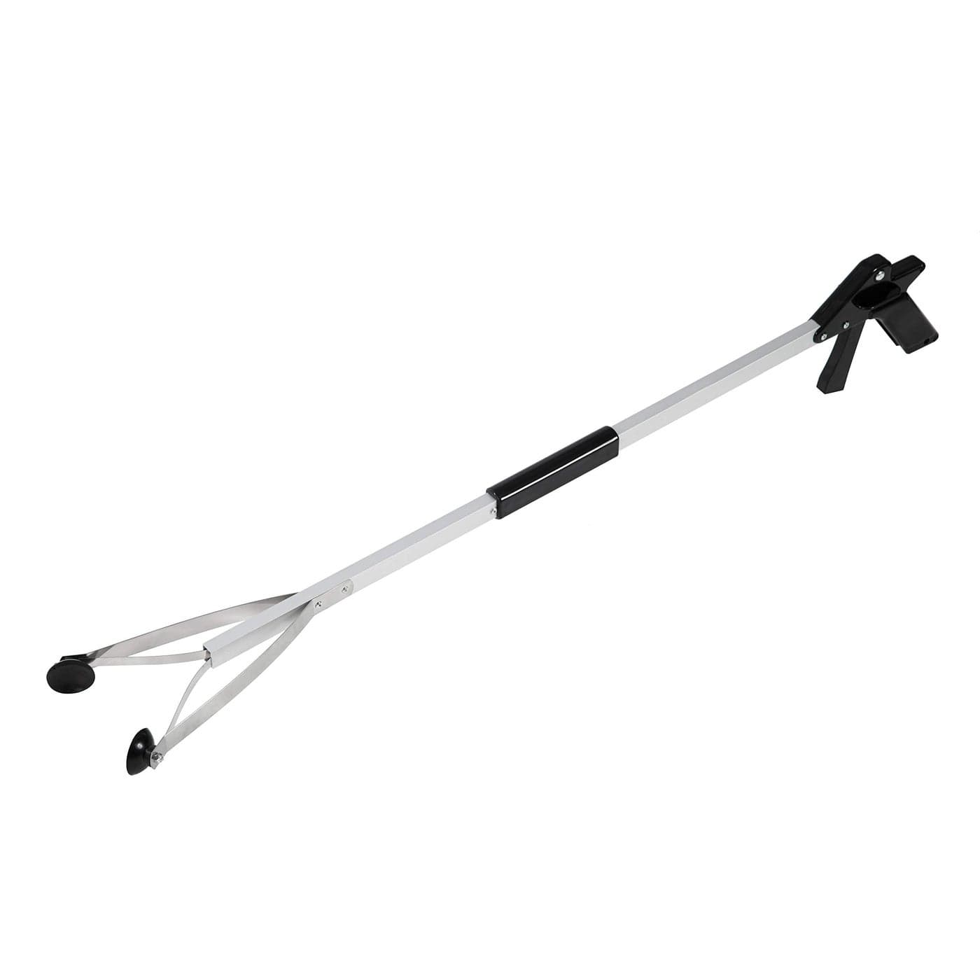 Grabber Reacher Suction Cup Grip Tool Long 32 Inch Foldable Strong Heavy Duty Aluminum Pick Up Stick Lightweight Trash Litter Picker Claw Extended Gripper Nabber Assist for Elderly Luxet Black