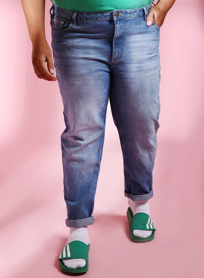 Plus Size Men Slim Fit Faded Jeans By HardSoda
