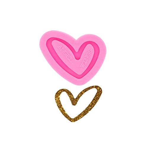 Super Glossy Slanted Heart Shape Silicone Mold Epoxy Resin Casting Mold Polymer Clay Mold DIY Keychain Jewelry Making Craft
