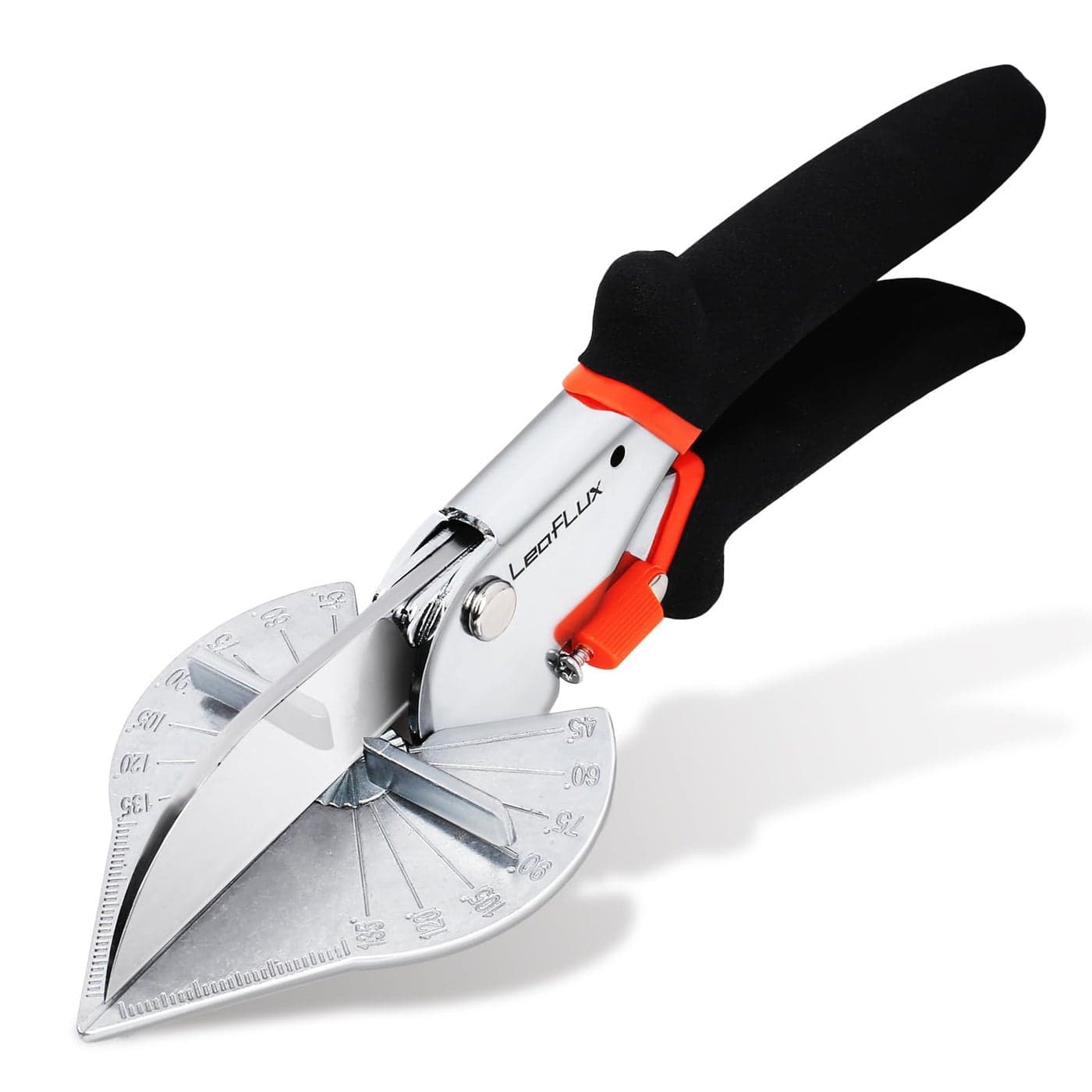 LeafLux Miter Shears for Wood Trim Adjustable 45135 MultiAngle Handheld Tool Multifunctional Trunking Moulding Shears Perfect for Mitre Cutting Quarter Round No Replacement Blade LFXP3101S