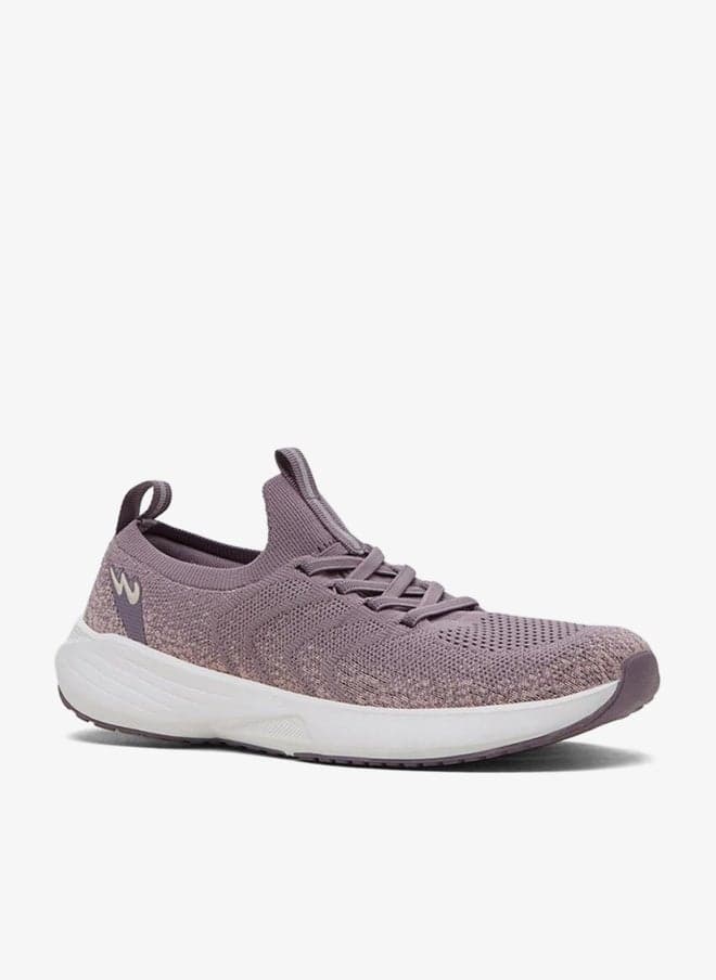 Women’s Pink Comfort Sneakers – Breathable Knit Design Shoes with Trendy Slip-On Fit