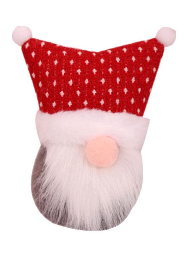 Decorative Ornament Red/White/Beige 10x13cm