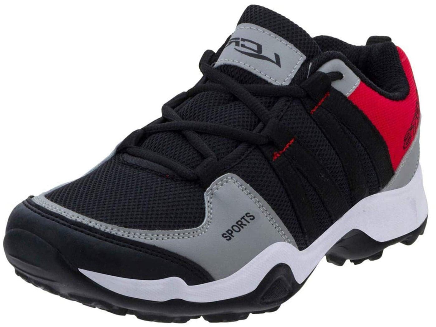 Lancer Mens HECTOR-901 Black Red Running Shoe - 7 UK (HECTOR-901BLK-RED-41)