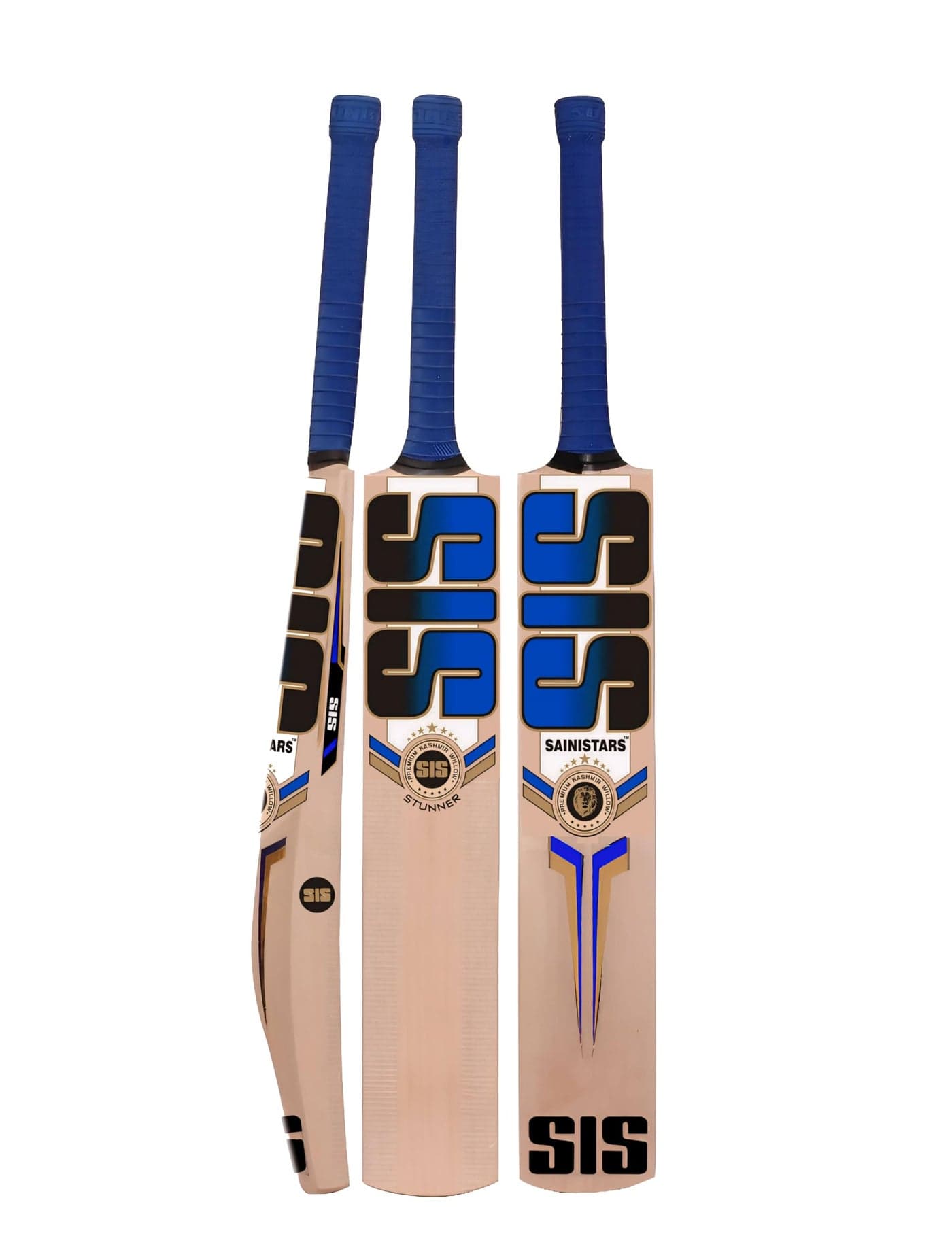 Sainistars Full Size Popular Cricket Bat for All Hard and Soft Tennis Bat Cricket Bat (Men|Women) Multicolor (Blue Bat)