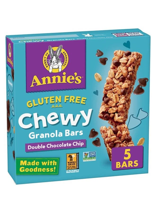 Gluten Free Chewy Granola Bars, Double Chocolate Chip, 5 Bars, 4.9 oz