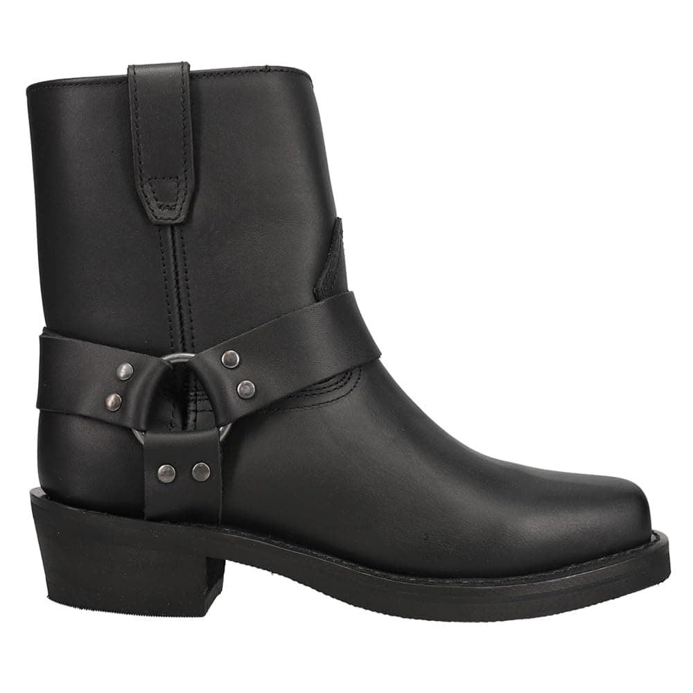 Dingo Boots Mens Rev Up Square Toe Motorcycle Casual Boots Ankle Black Size 105 D_M