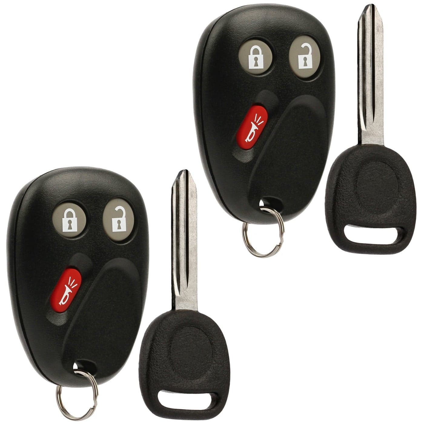 Key Fob Keyless Entry Remote with Ignition Key fits 20032006 Chevy Avalanche Equinox Silverado SSR Suburban Tahoe GMC Sierra Yukon Hummer H2 Pontiac Torrent Saturn Vue LHJ011 Set of 2