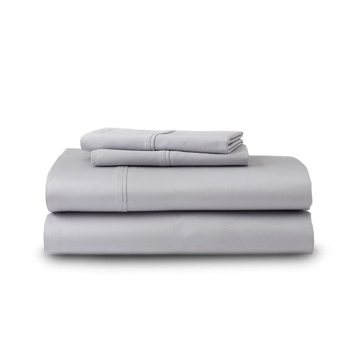 GhostBed Full Cooling Supima Cotton and Tencel Luxury Sheet Set Wrinkle Resistant with Deep Pockets 4 Piece Gray