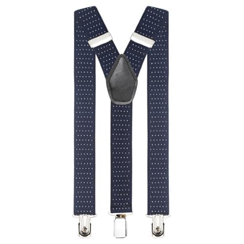 PELUCHE STYLE EVERMORE Peluche Steaming Polka Dot Blue Colour Suspenders (3.5Cm Strap Width Elastic)