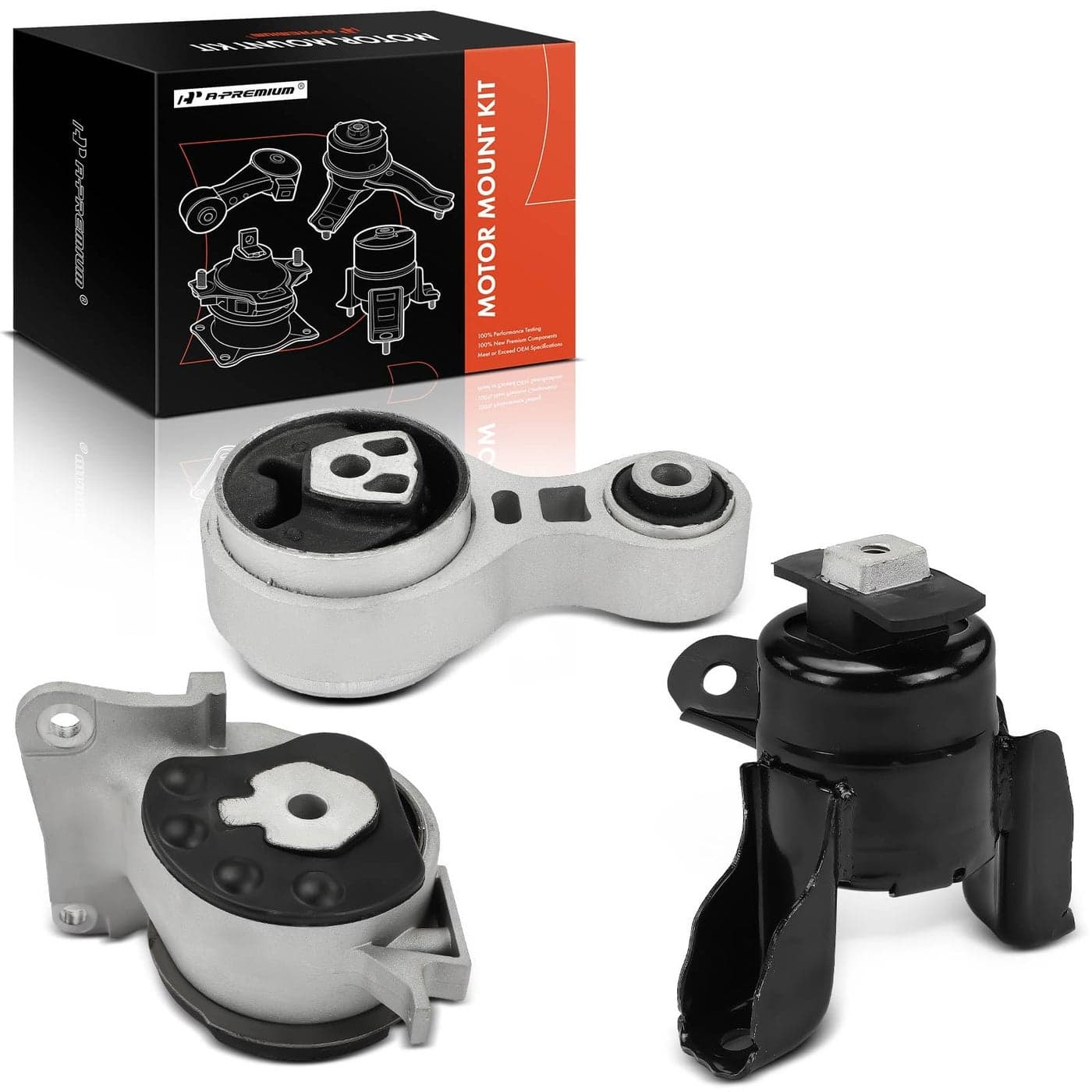 APremium 3PCS Engine Motor Mount Transmission Mount Torque Strut Mount Set Compatible with Ford 20102012 Fusion Mercury 20102011 Milan 25L Automatic Transmission