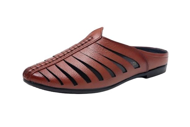 ARAMISH Tan Genuine Leather Casuals Mojari for Men - 7 UK