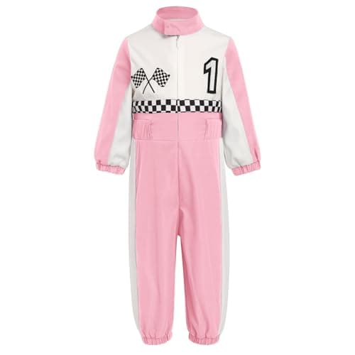 ODASDO Baby Boys Girls Race Car 1st First Birthday Outfit Fast One Year Old Party Racer Jumpsuit Playsuit Onepiece Racing Suit Car Driver Romper Overall Toddlers Photoshoot Props Pink 912 Months