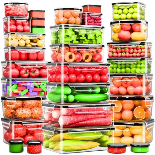62 Pcs Large Food Storage Containers with Lids AirtightTotal 656OZ31 Containers 31 Lids Reusable BPAFree Plastic Food Container for Kitchen Organization Leakproof MealPrep Containers for Lunch