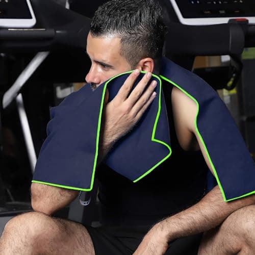 XTRIM Microfibre Towel (Small), Towel for Bath, Towel for Gym, Spa, Swimming, Fabric, Quick-Dry, Extra Absorbent, Lightweight, Lint-Free, Reusable, Odour-Resistant (Navy Blue)