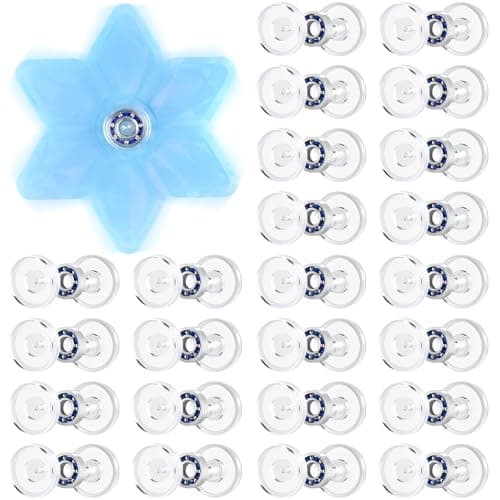NiArt Fidget Spinner Toy DIY Cap Bearings Set 24Pack MR137 05 SingleSealed Chrome Steel Bearing Balls Replacement Epoxy Resin Casting Craft Skateboard Stress Reliever24 Clear Cap Bearings Only