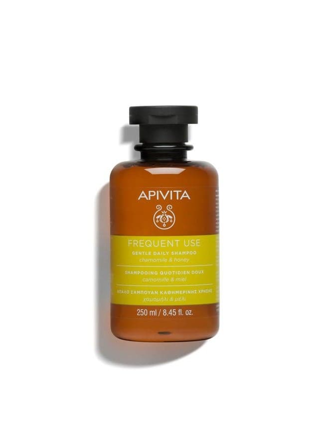 APIVITA Frequent Use Gentle Daily Shampoo | Hydrates + Soothes with Chamomile & Honey, Silicone-Free, 250 mL / 8.45 oz
