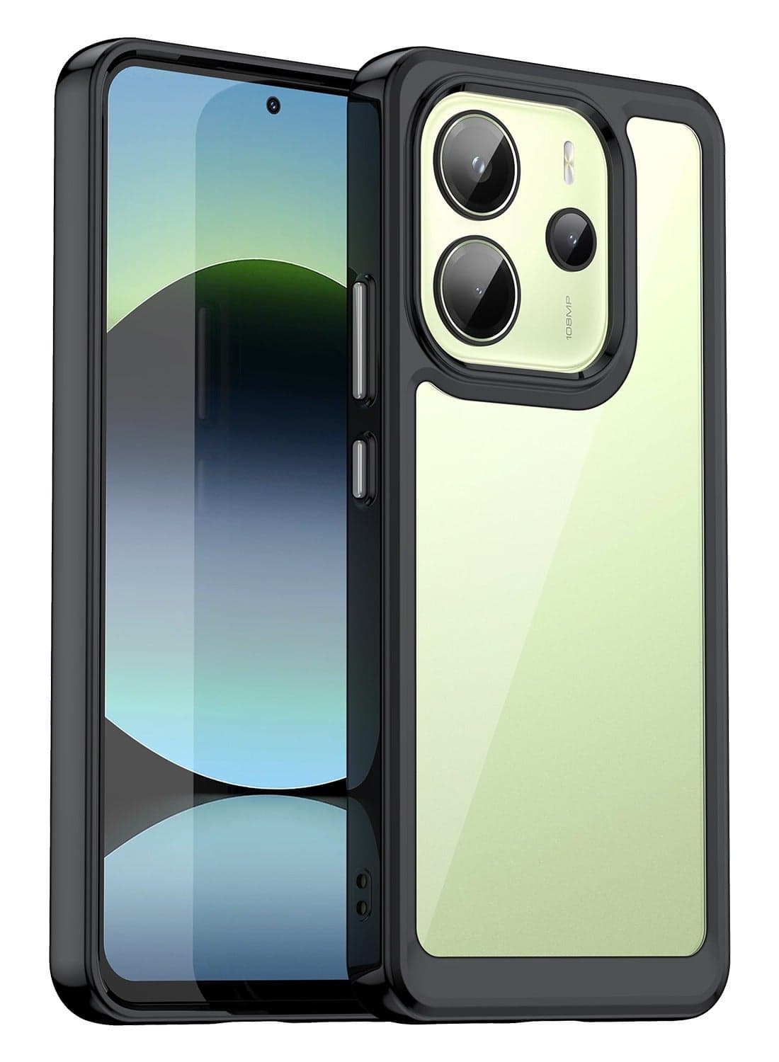 Phone case for Xiaomi Redmi Note 14 4G(not for 5G) Clear Back Soft TPU Shockproof Bumper Protection Cover