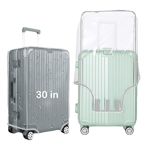 Handcuffs PVC Transparent Luggage Trolley Waterproof Cover|Dust Proof Suitcase & Trolley Bag Cover - 30 Inches