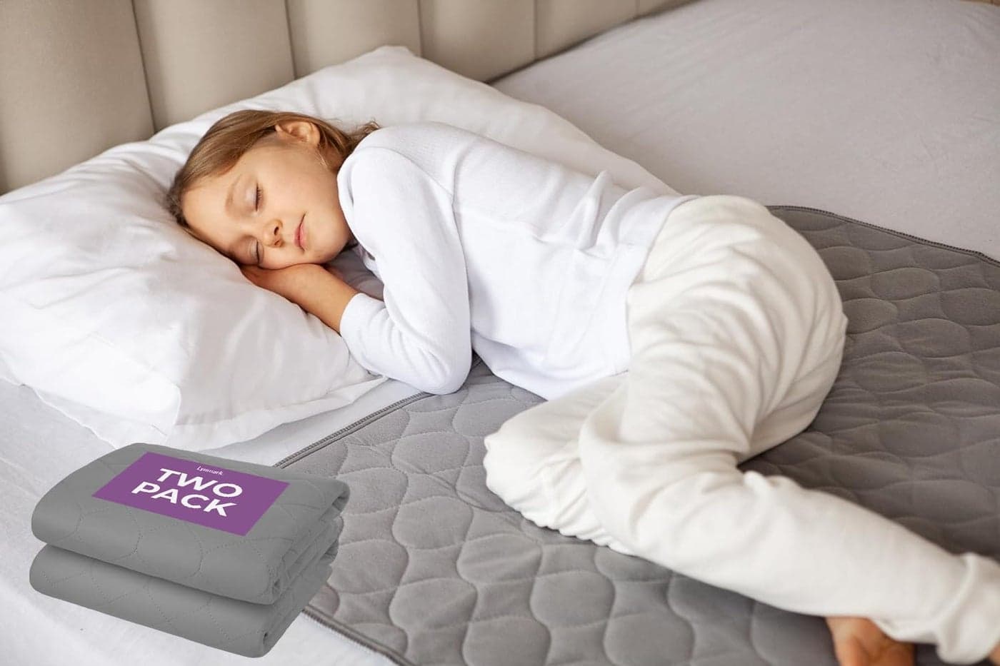 2X Potty Training Bed Pads for Waterproof Protection Bed Protector Best for Potty Training Incontinence Bedwetting Toddlers Children Absolute Lifesaver for Your Mattress Sheet 33 x 27 Grey