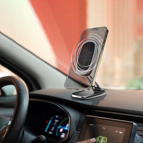 Robustt Magnetic Mobile Phone Holder (Pack of 1) | Super Strong Grip, 360� Rotation, Universal Compatibility, Easy Installation with Secure Adhesive Mount, Ideal for Car, Home, Office