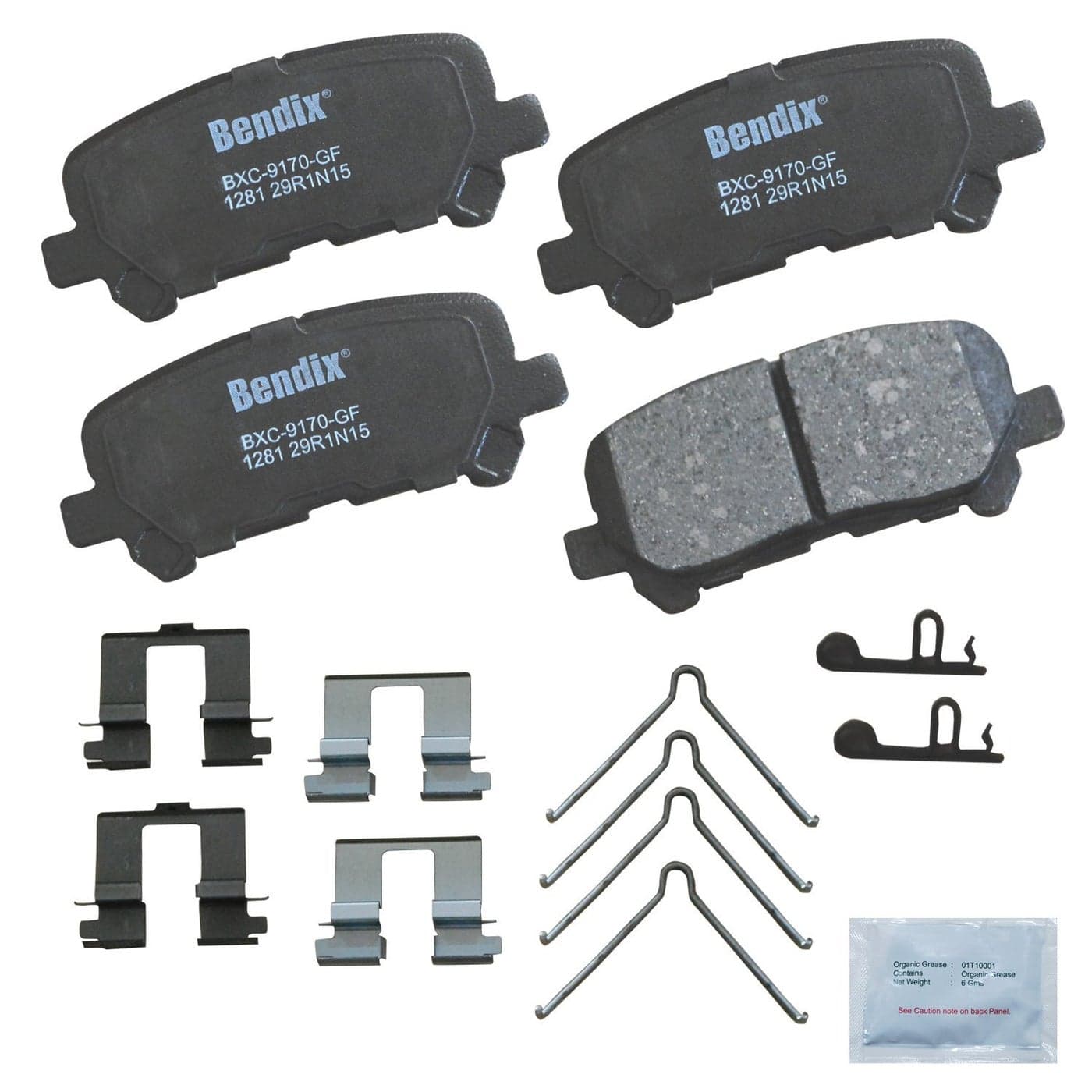 Bendix Priority1 CFC1281 Ceramic Rear Brake Pads for Acura MDX 20132007 ZDX 20132010 Honda Odyssey 20172011 Pilot 20152009