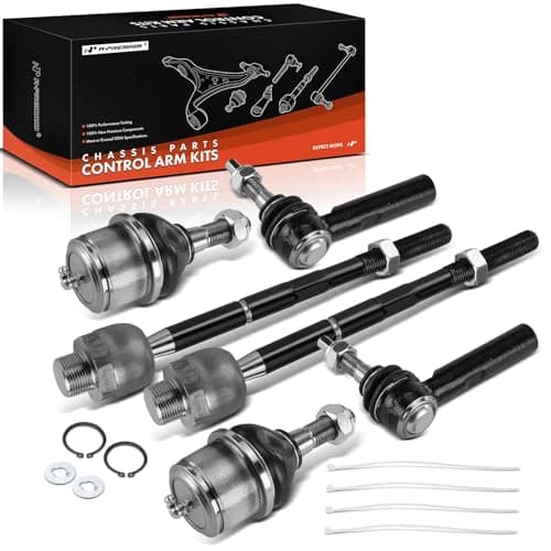 A-Premium Set of 6, Front Lower Ball Joint, Inner & Outer Tie Rod End, Compatible with Dodge Durango 2004-2009 & Chrysler Aspen 2007 2008 2009