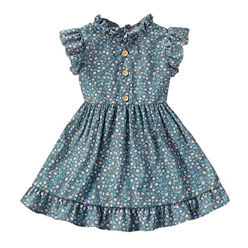VINUOKER Toddler Baby Girl Skirt Floral Dress Summer Sundress Little Girl Casual Dresse Summer Fall Outfits