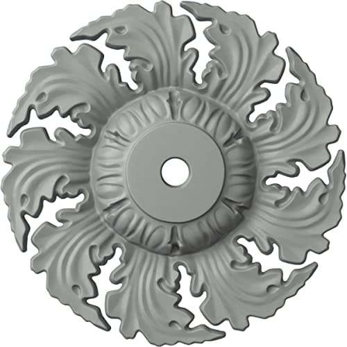 Ekena Millwork CM14NE Needham Ceiling Medallion, 14 5/8"OD x 2 1/4"P (Fits Canopies up to 4 1/4"), Factory Primed