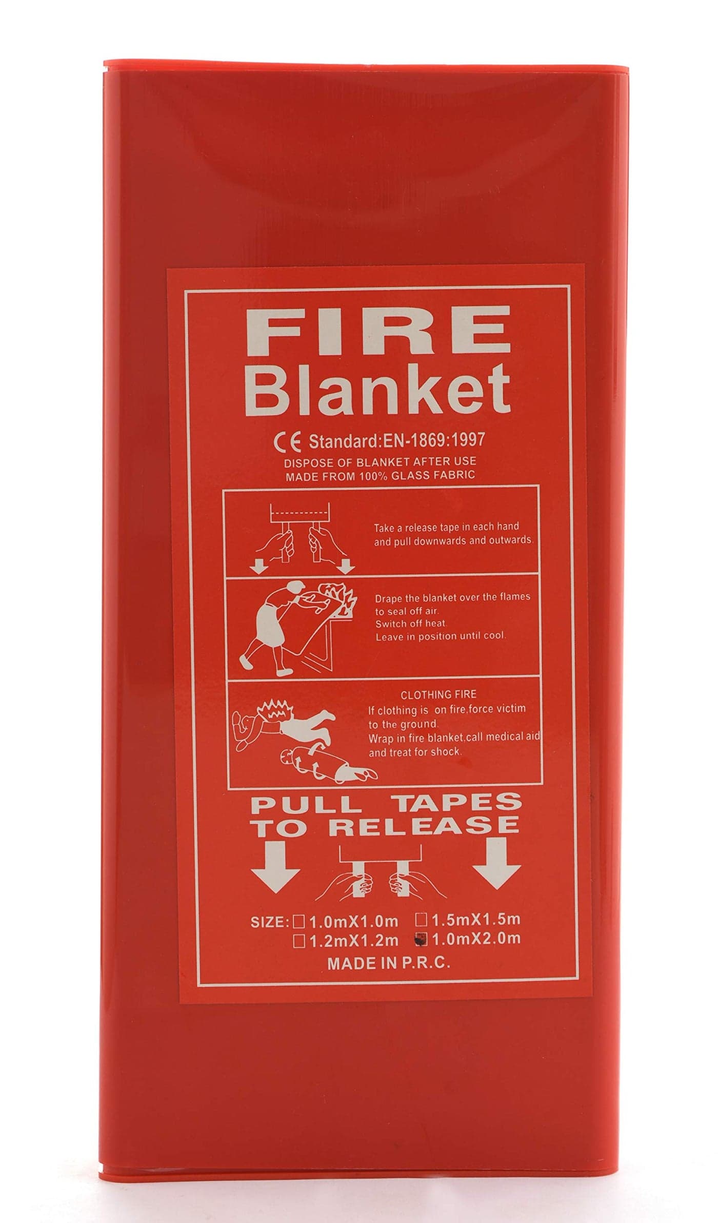 DARIT Fire Blanket Hard Box for Home/Office/Car/Emergency (Size: 1.0m x 2.0m)