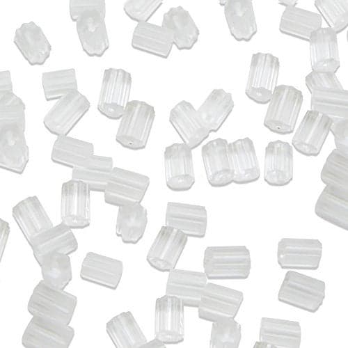 TOAOB 144pcs Clear Silicone Earring Backs Earring Replacements Rubber Safety Back Pads Backstops Stoppers Replacement 2.5x3.5mm for Fish Hooks Earring Post Studs Hoops