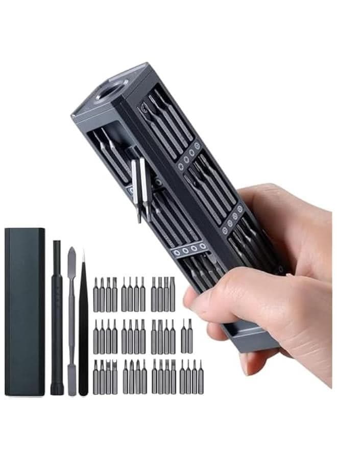 44 in 1 Precision Screwdriver Set, Mini Magnetic Screwdriver Set with Case, Steel Repair Kits for Computer Laptop Camera Phone Watches Glasses Maintenance